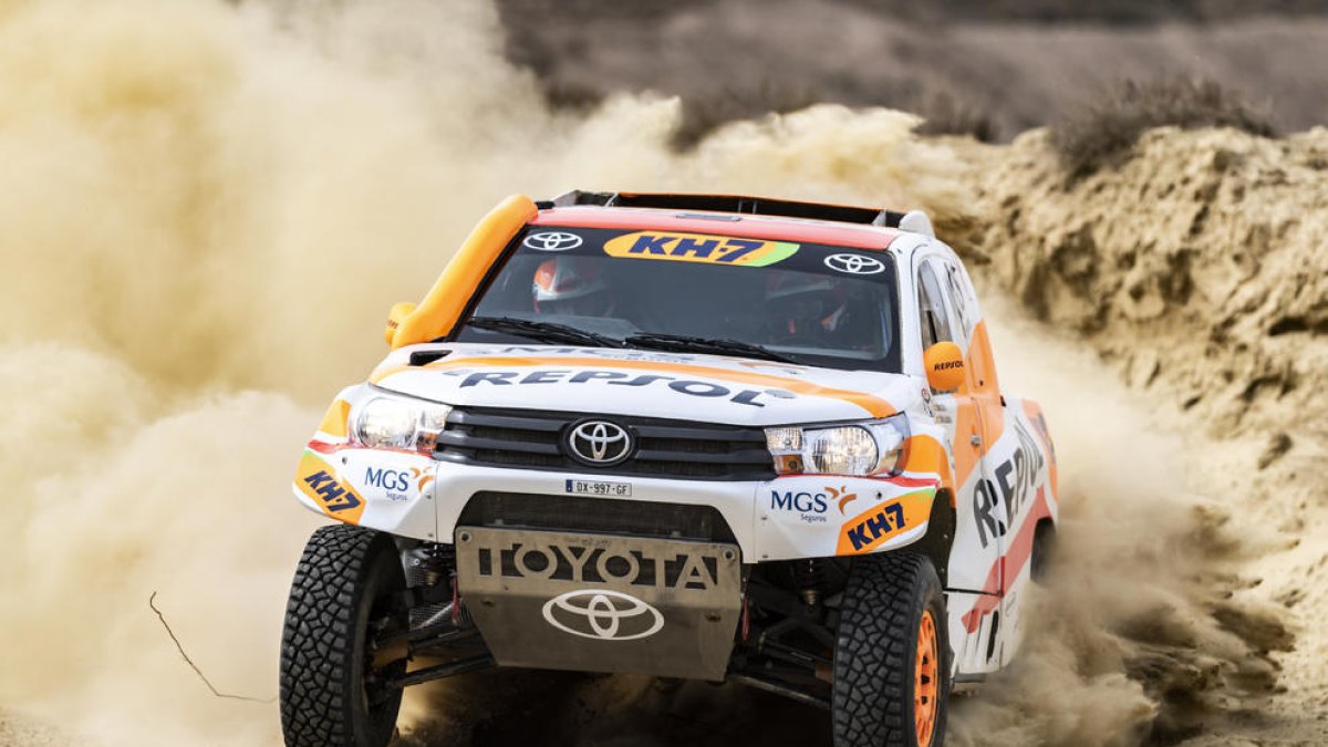 Isidre Esteve, durant la participació en l’etapa pròleg del Dakar.