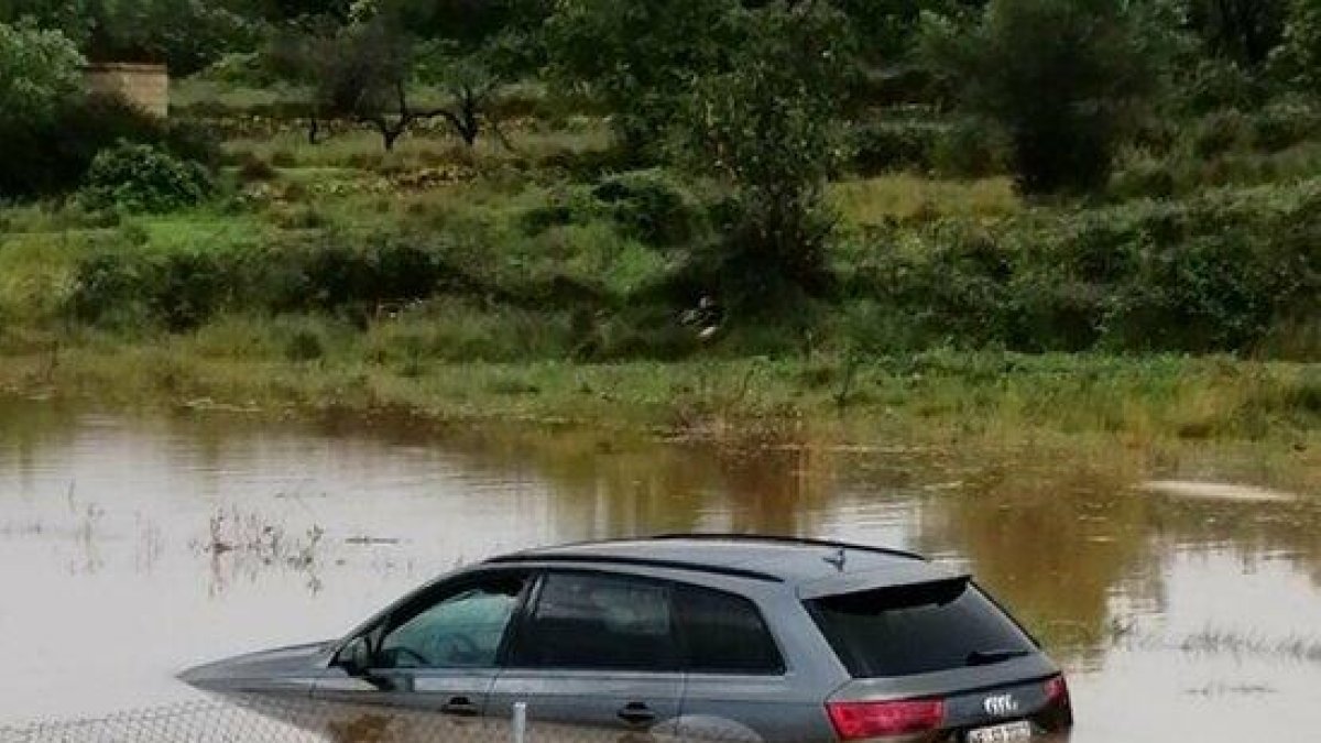 Els Mossos rescaten dues persones i dos gossos atrapats en un vehicle a l'AP-7 pels aiguats a les Terres de l'Ebre