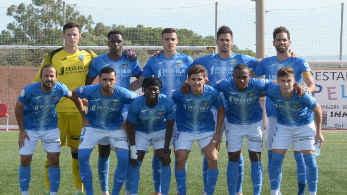 Formació inicial del Lleida en el partit jugat aquest diumenge passat a Formentera.