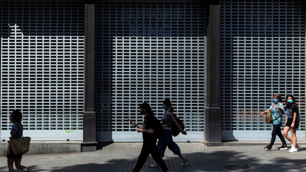 Una vista de una calle del centro de Barcelona.