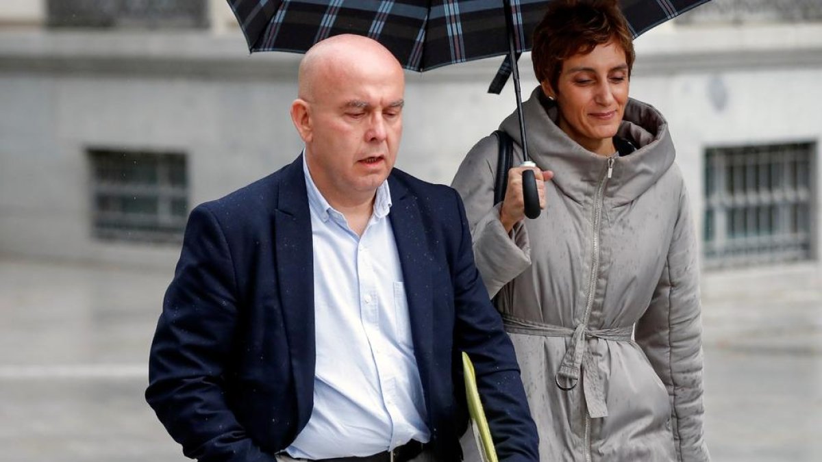 L’advocat Gonzalo Boye, a l’arribar ahir a l’Audiència Nacional.