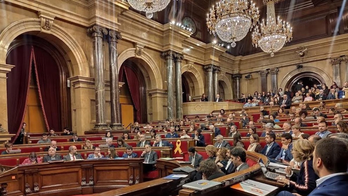 Imagen de la sesión en el Parlament del pasado día 18.
