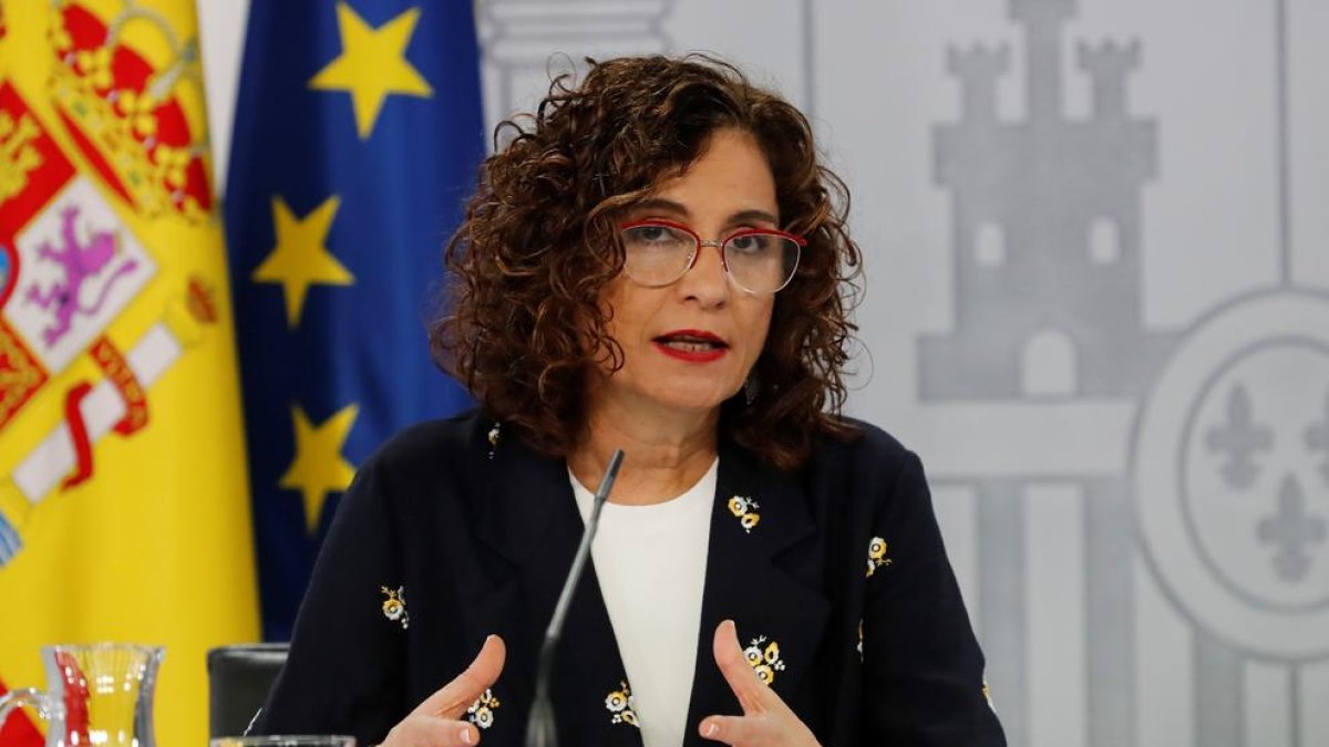 La ministra d’Hisenda i portaveu del Govern central, M.J. Montero, després del Consell de Ministres.