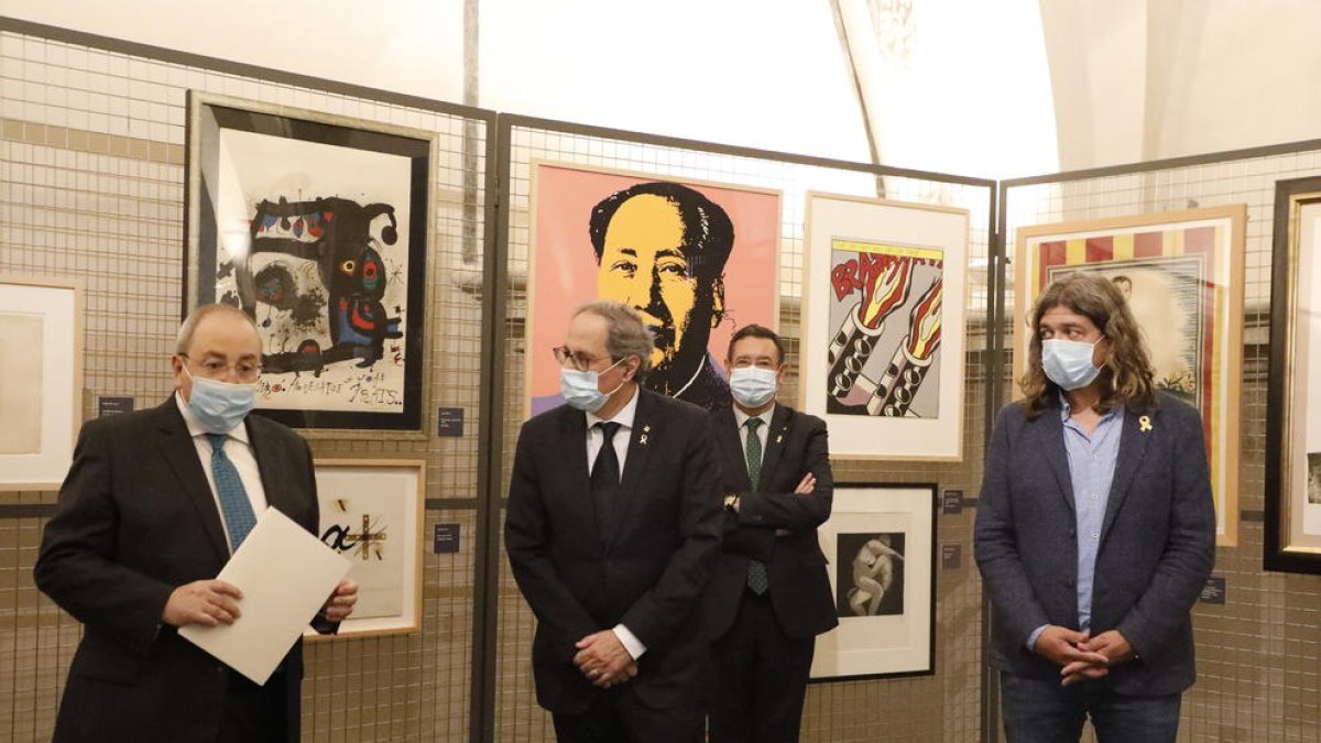 Antoni Gelonch agradeció la visita del President Torra a la muestra de grabados en el Museu de Lleida.