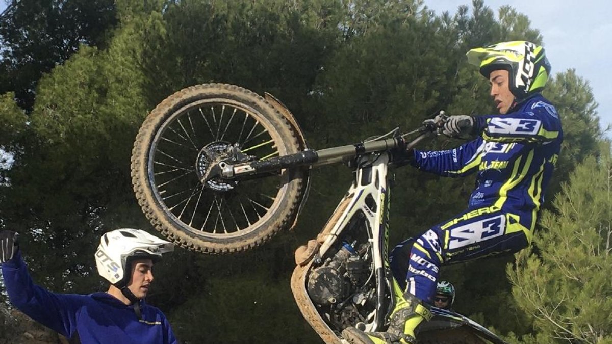Marc Cots, durante una de las zonas del recorrido de Almenar.