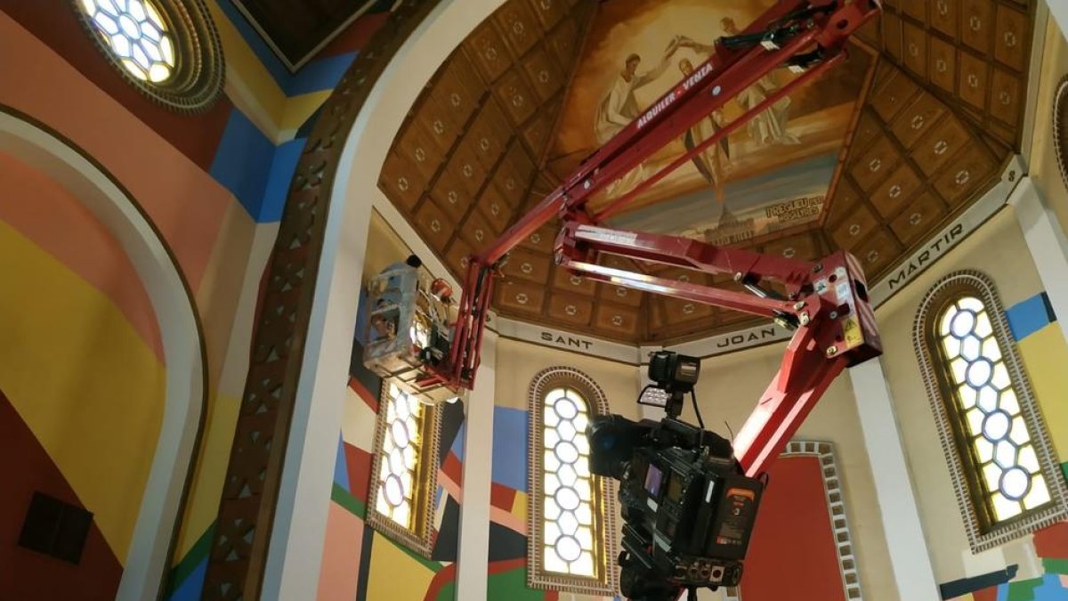 Vista de la obra “Omnipresent” del artista Berni Puig, incluida en el quinto festival GarGar de Penelles.