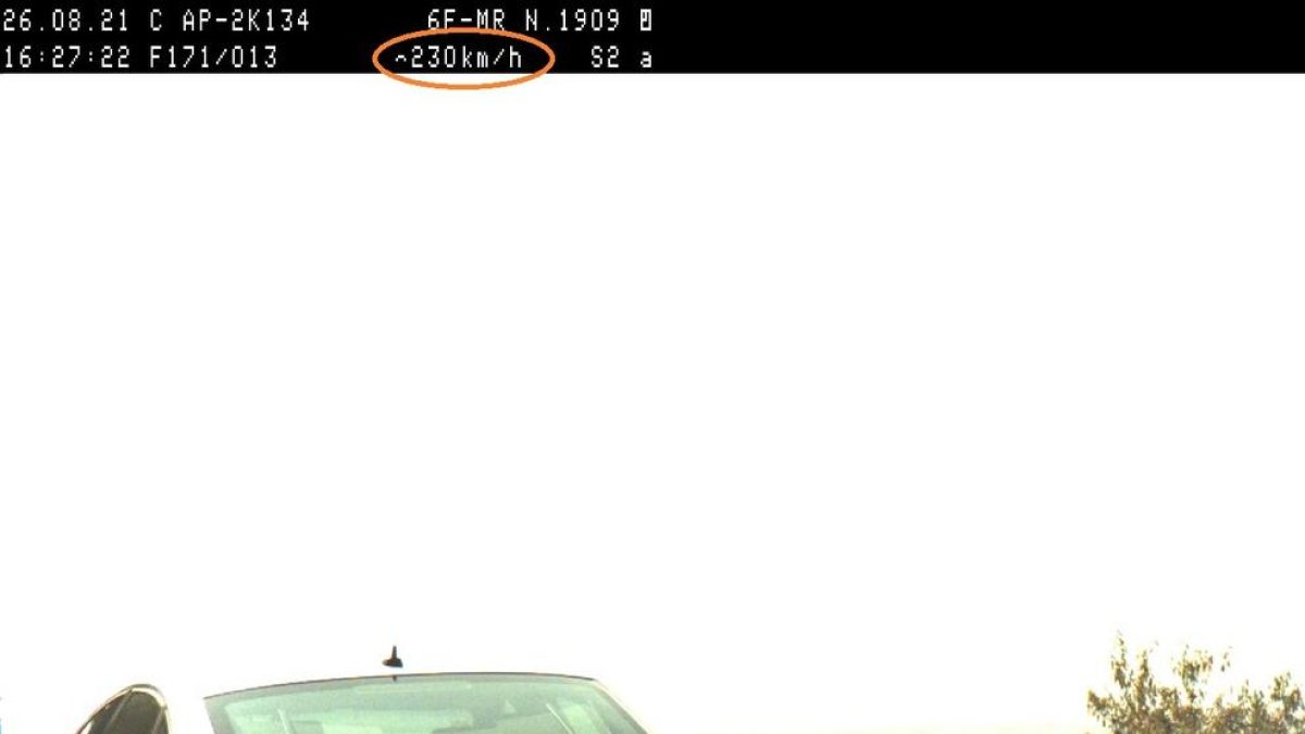 Enxampat circulant a 230 km/h per l'AP-2 al Segrià