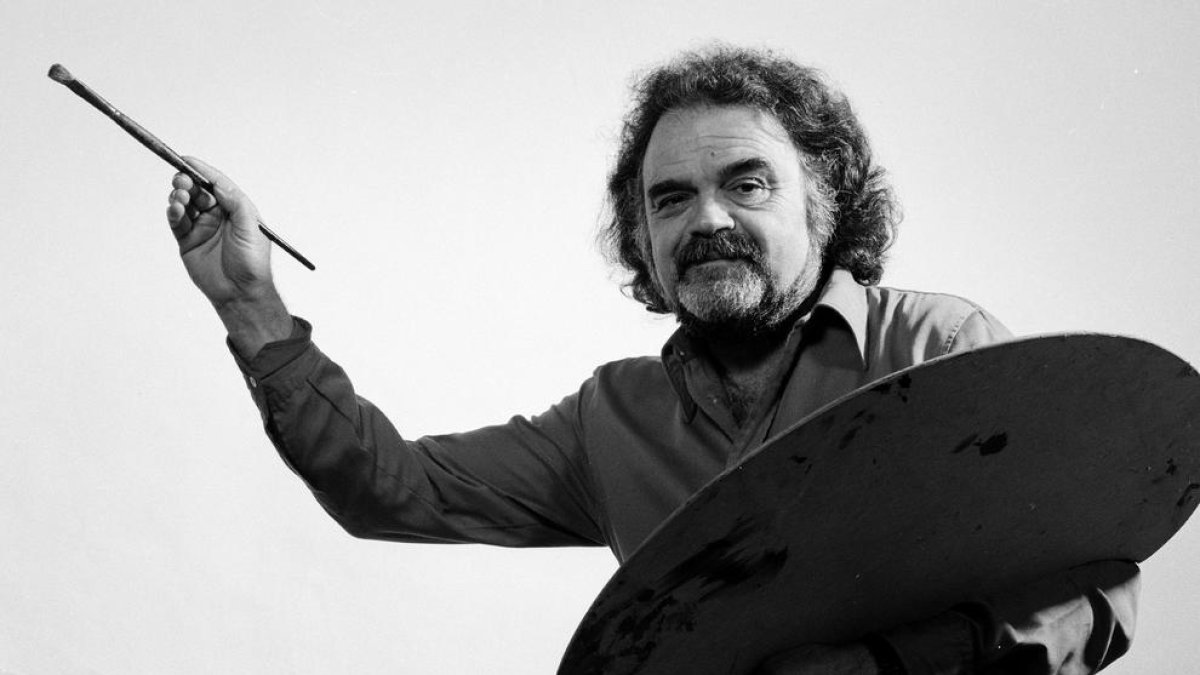 El artista Josep Guinovart, en una imagen tomada el año 1983.