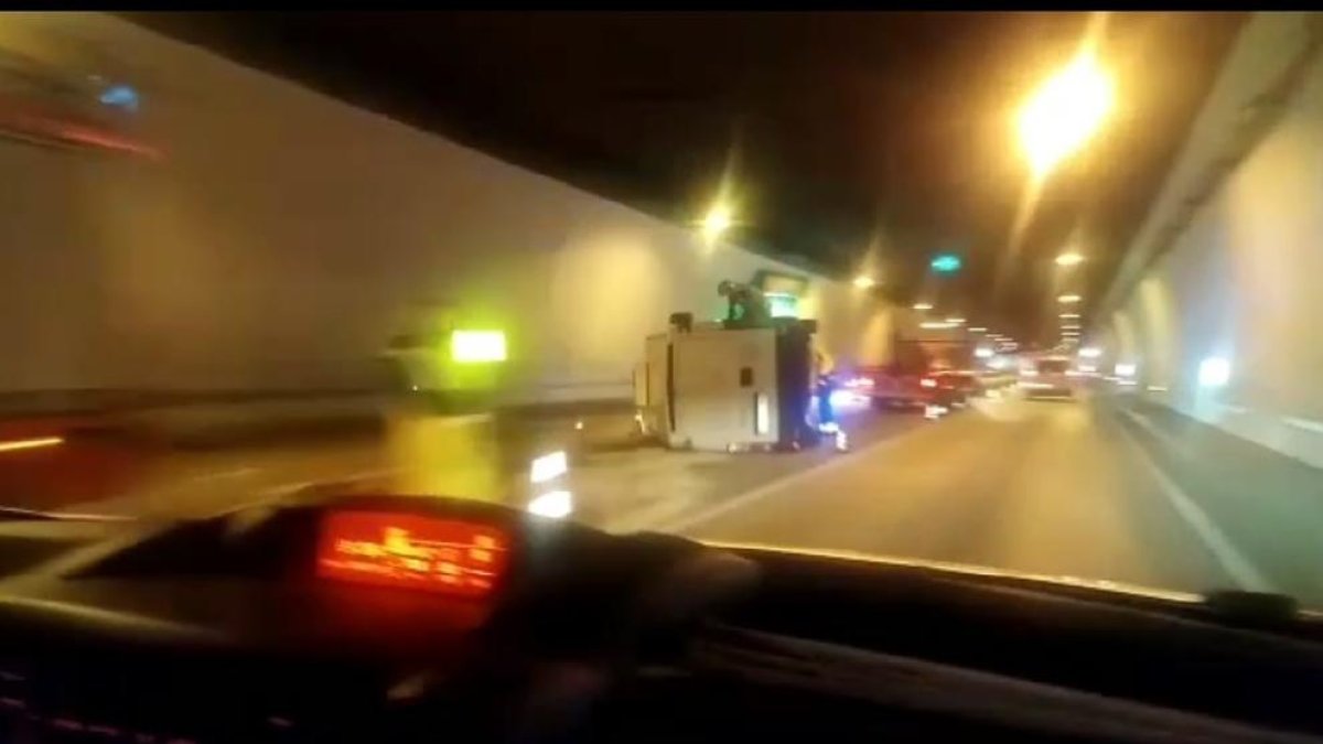 Captura de un vídeo que muestra el accidente ocurrido ayer.