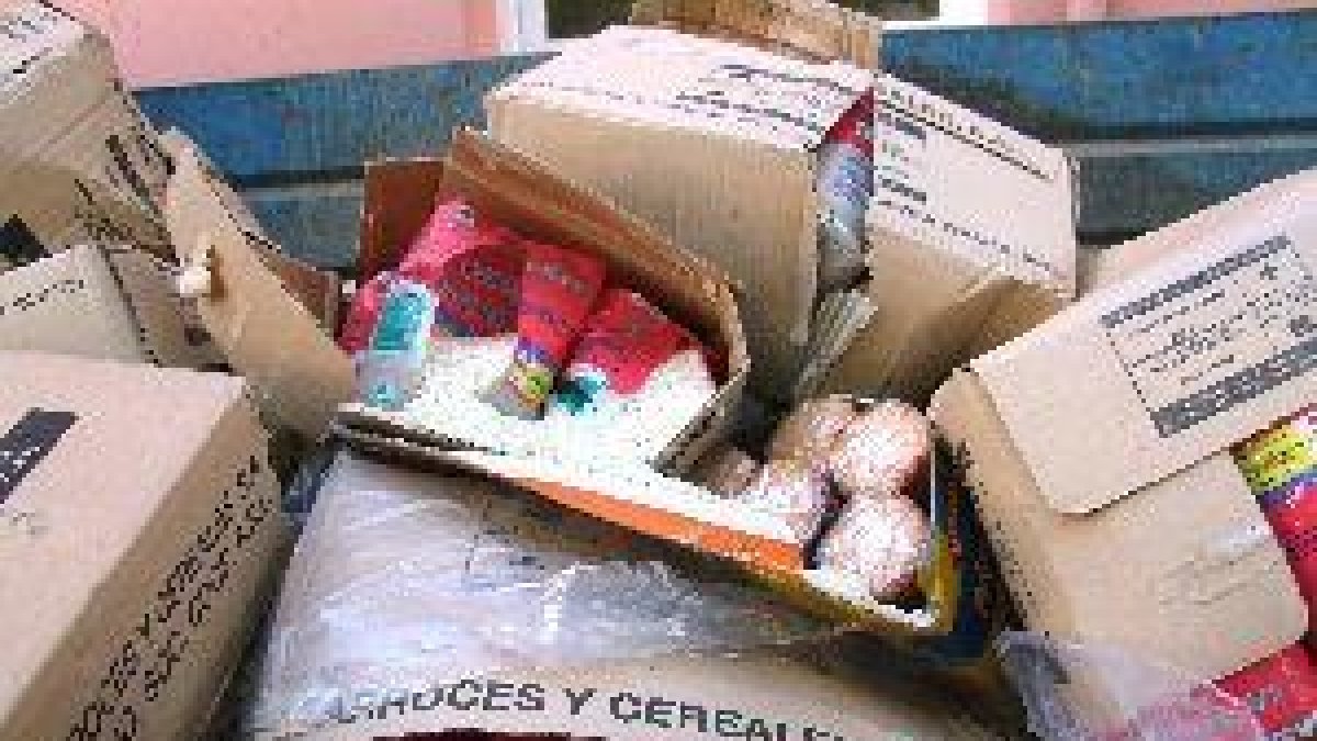 Alimentos caducados donados a una residencia