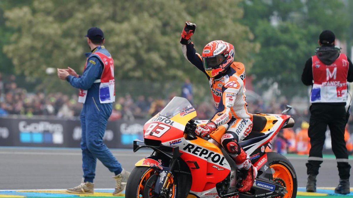 Marc Márquez, en una imagen de archivo con su Honda.