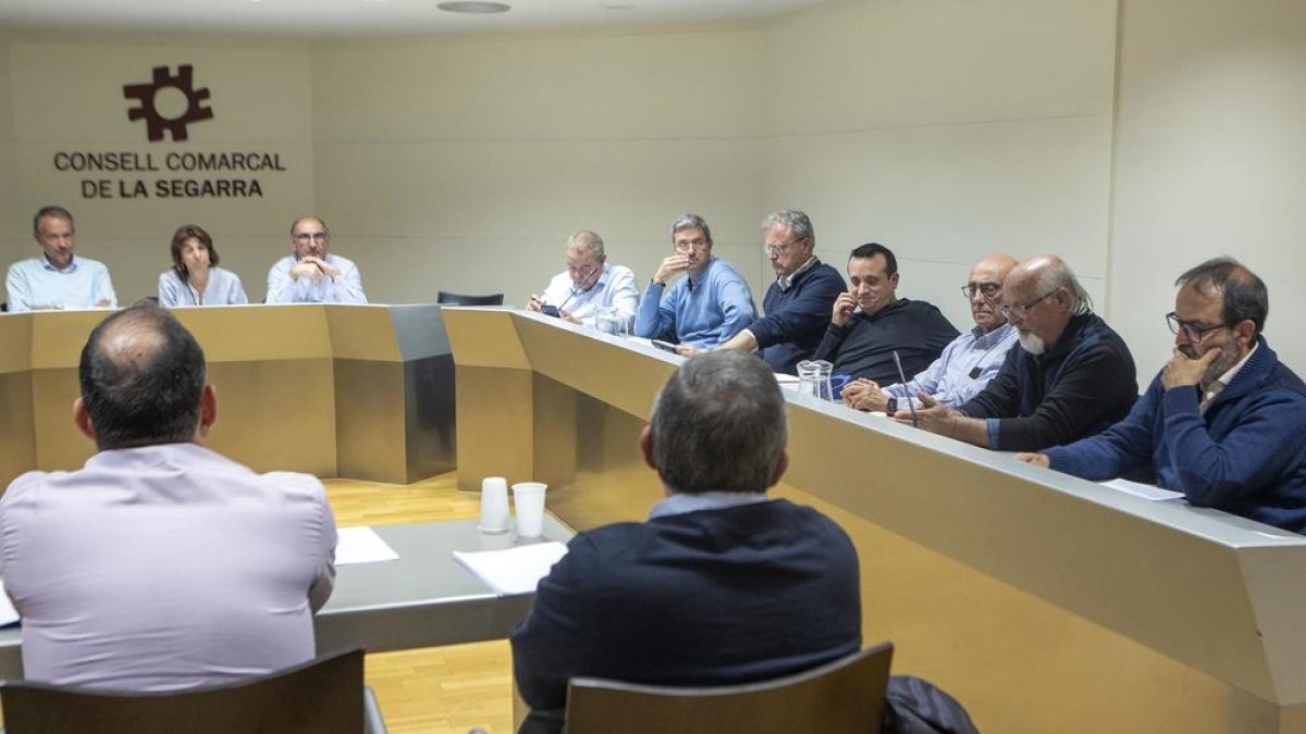 Imagen del consell de alcaldes de la Segarra.