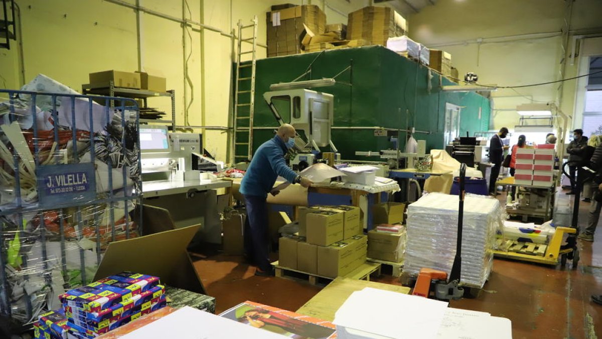 Taller d’arts gràfiques de Pagès Editors, en una imatge d’arxiu.