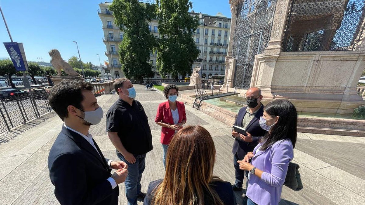 Junqueras, Vilagrà, Torrent i Vilalta es van reunir ahir a Ginebra amb Rovira per preparar el curs.