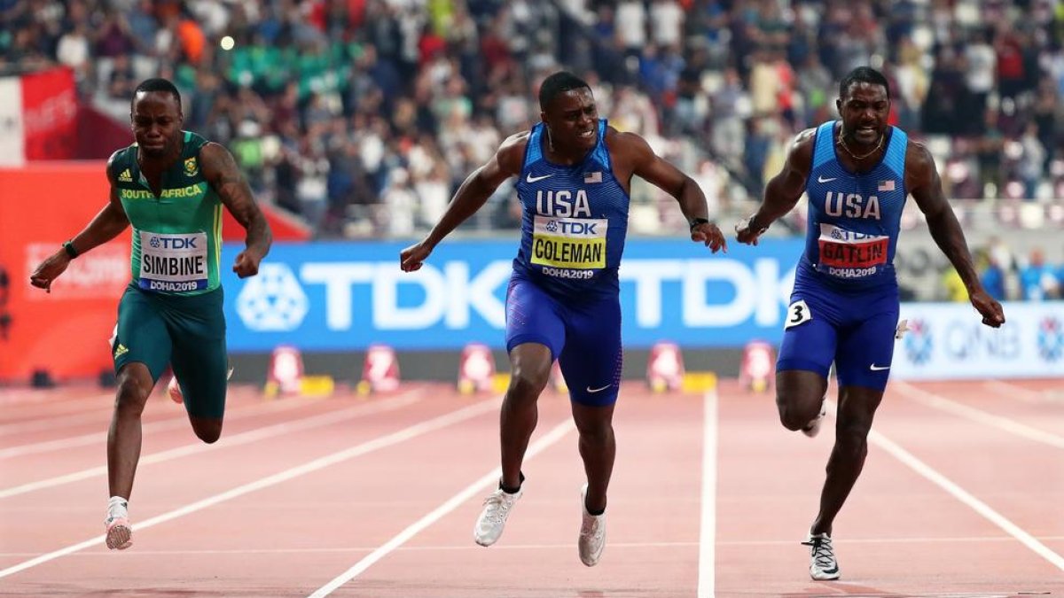 Coleman, ahir durant la carrera que el va coronar amb l’or.