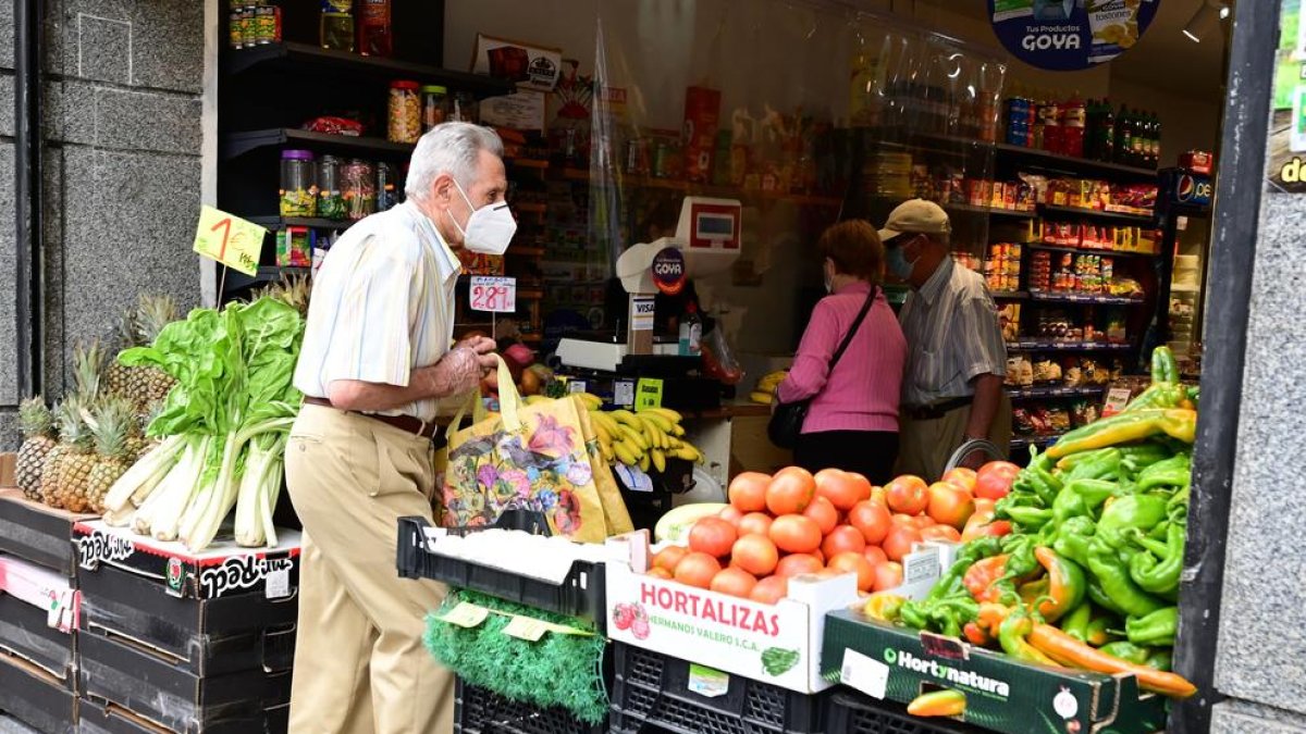 Una frutería en Madrid.