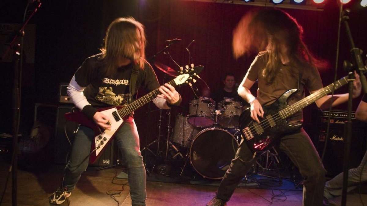 El extinto cuarteto leridano de ‘heavy metal’ Plowhare, en un concierto en una imagen de archivo.