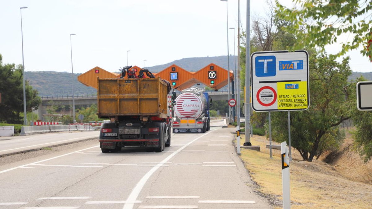 Imatge d’arxiu del peatge de l’AP-2 a les Borges.