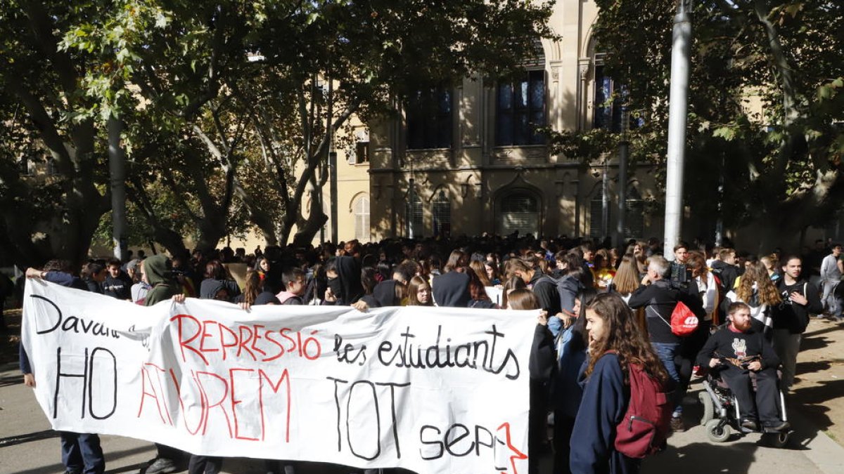 Imatge d’una protesta a la UdL en dies passats.