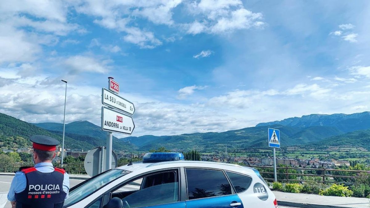 Imagen de archivo de un control de los Mossos