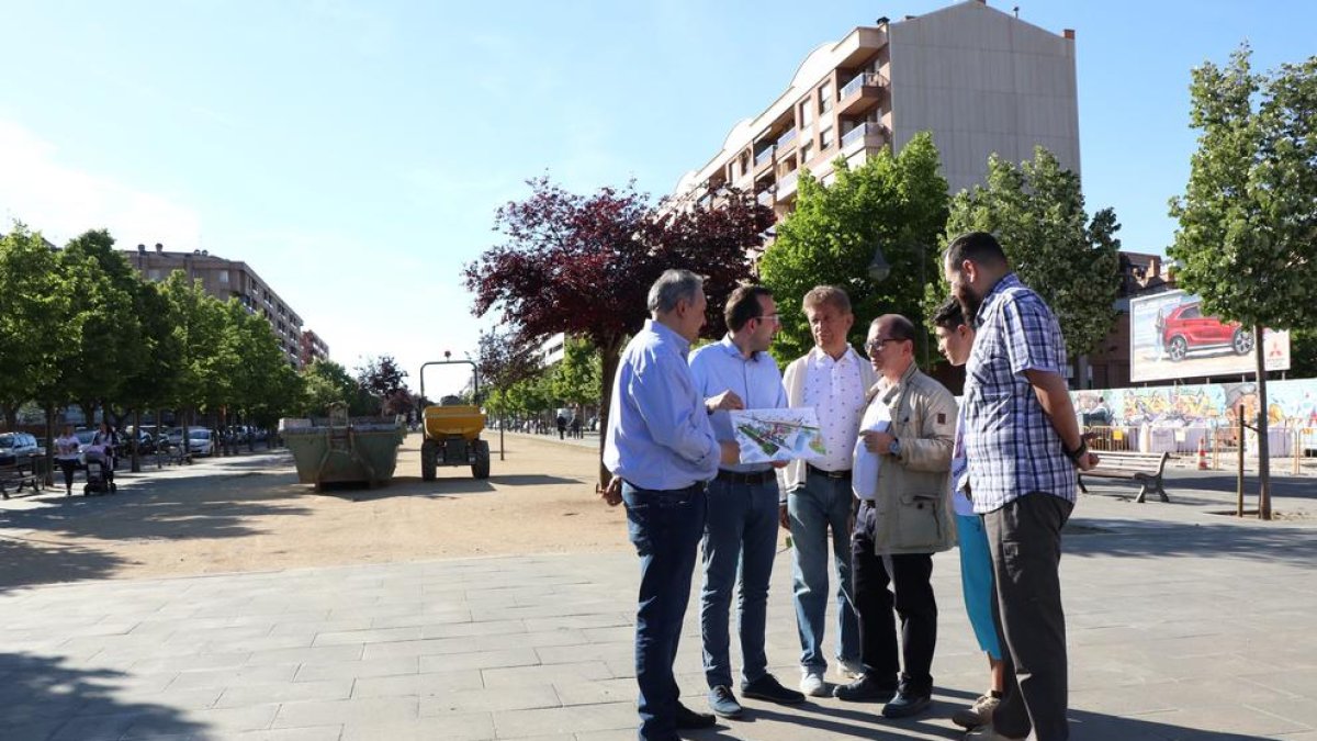 Xavier Palau visitó ayer el barrio de Pardinyes.
