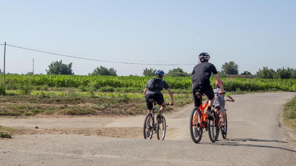 Un tramo del camino de l’Horta d’Amunt que está hundido y dificulta la circulación.