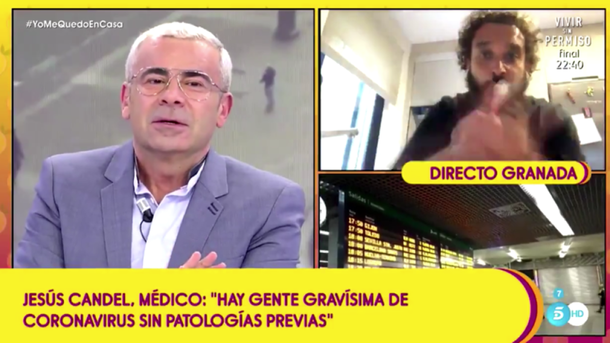 Jorge Javier con Spiriman.