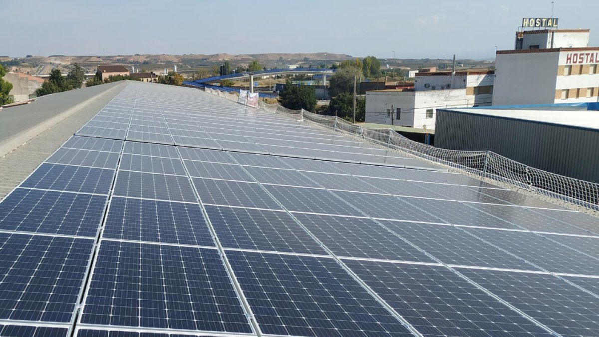 La planta fotovoltaica que la firma ha instal·lat en una nau.