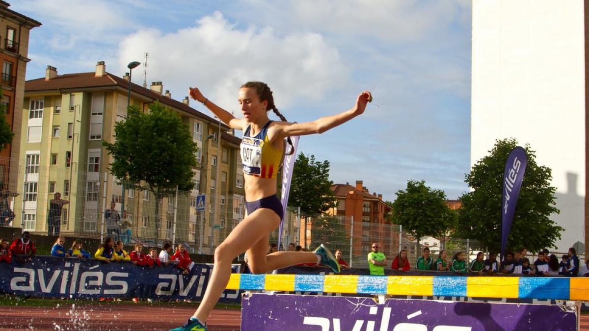 Aida Alemany, durant una competició.