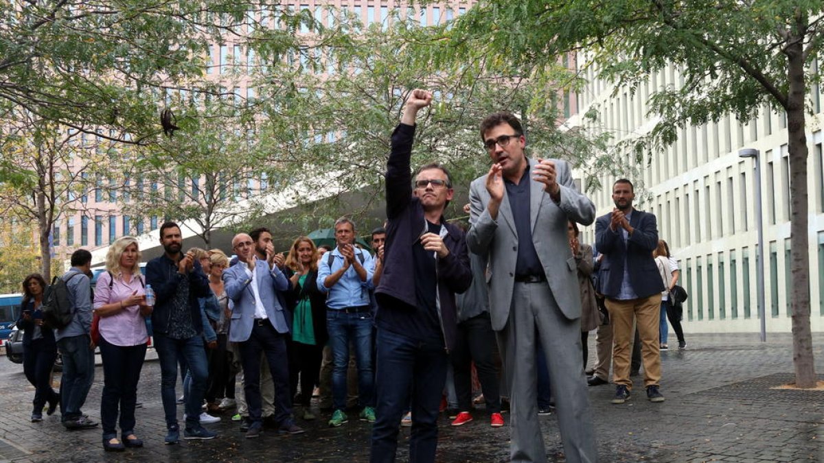 Jové y Salvadó, el 22 de septiembre de 2017, justo después de quedar en libertad.