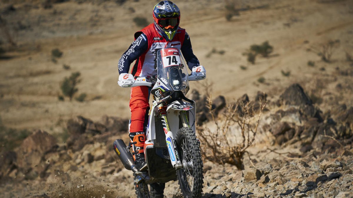 Jaume Betriu, en un moment de l’etapa d’ahir.