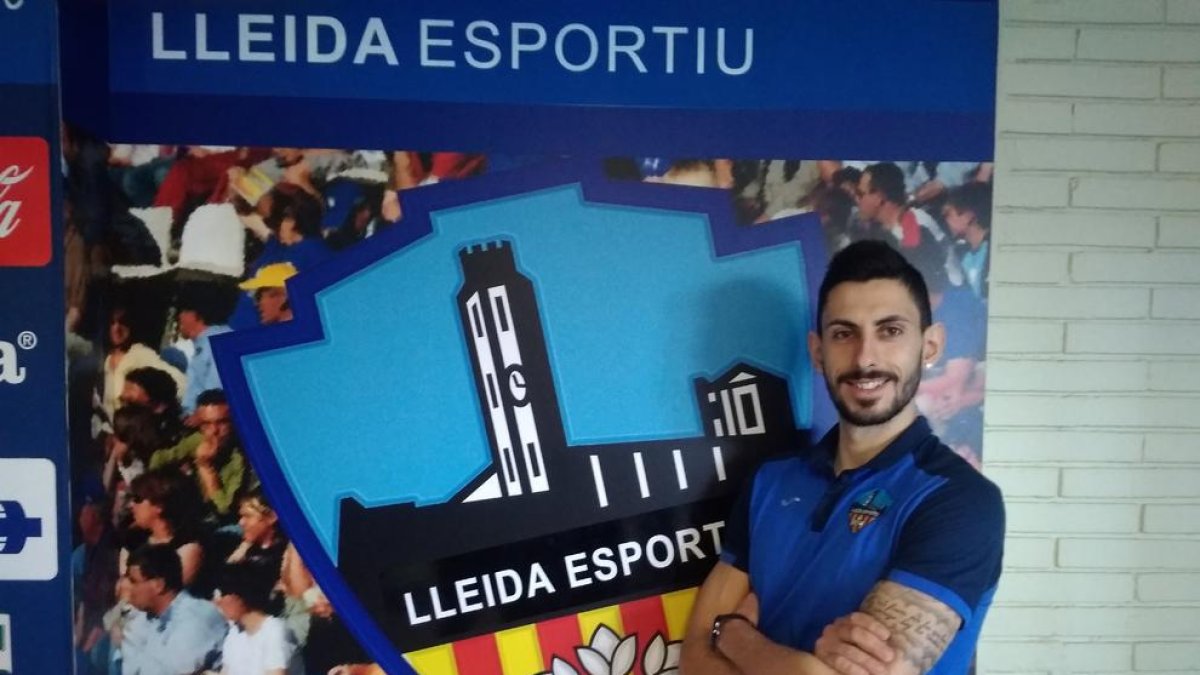 Óscar Santiago, ahir després de la presentació a les instal·lacions del Camp d’Esports.