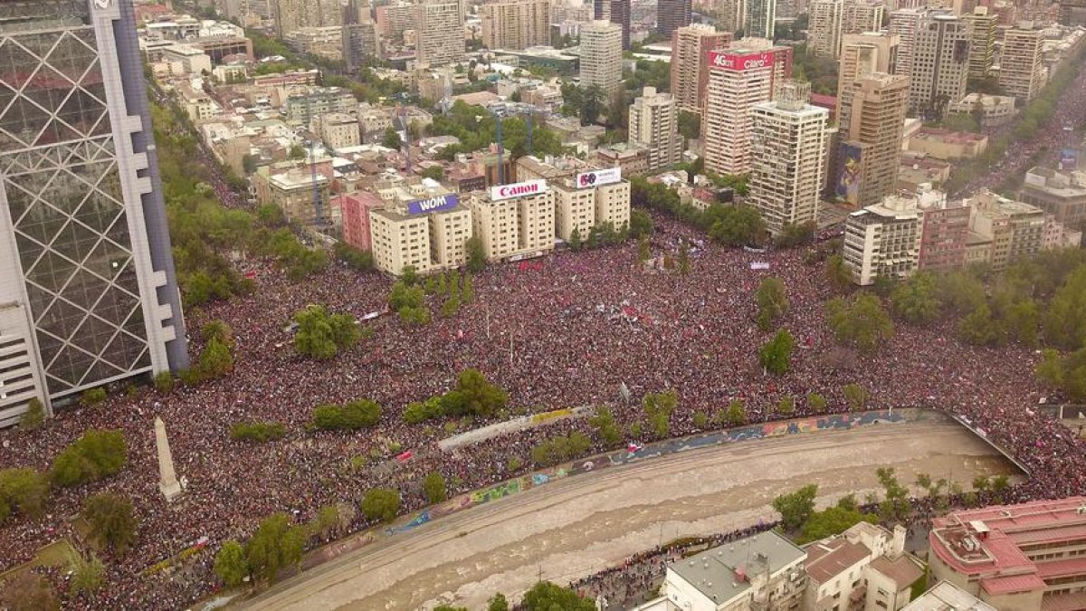 La manifestación congregó a más de un millón de personas en Santiago de Chile.