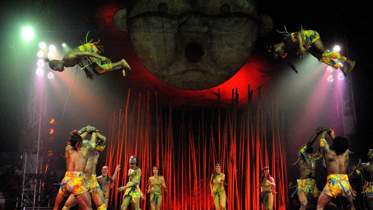 Uno de los números acrobáticos del Circo Italiano, con más de sesenta años de experiencia.