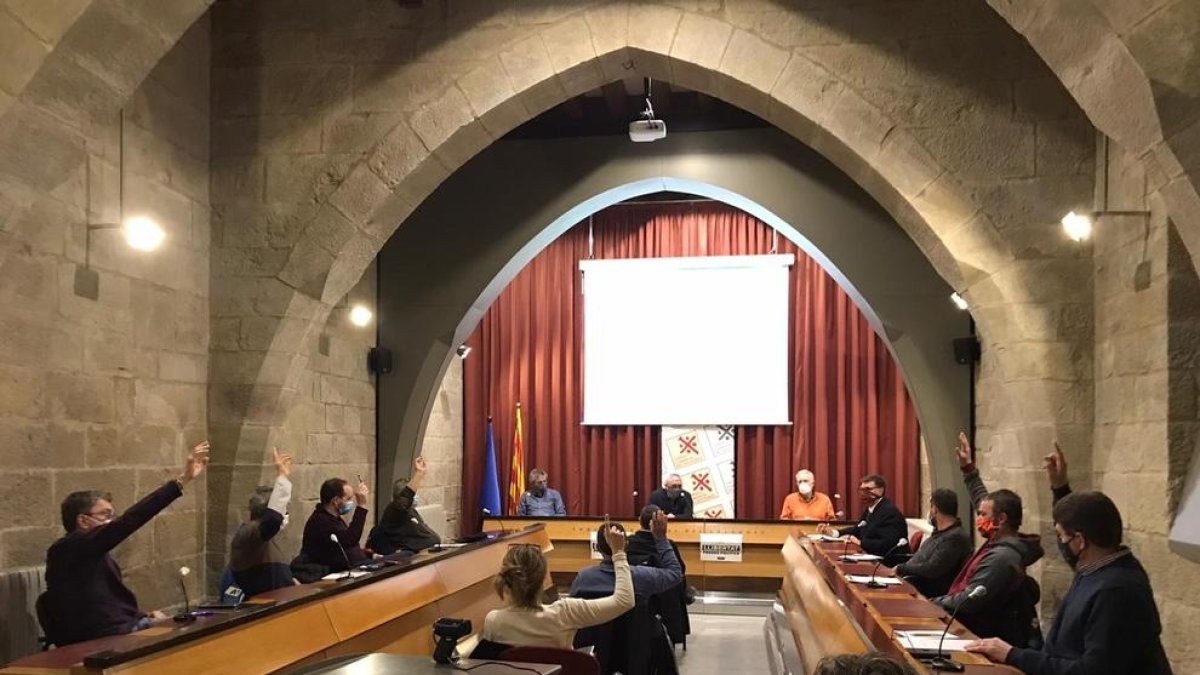 La sesión del consell de alcaldías celebrada ayer.