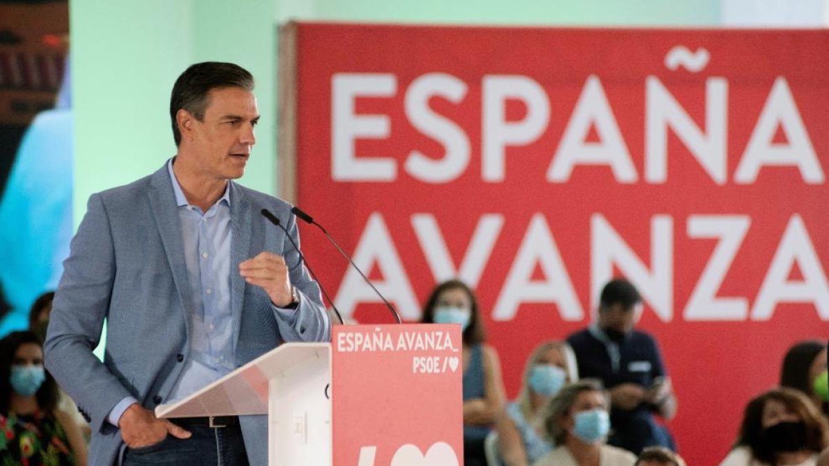 El president del Govern estatal, Pedro Sánchez, ahir a Jaén.