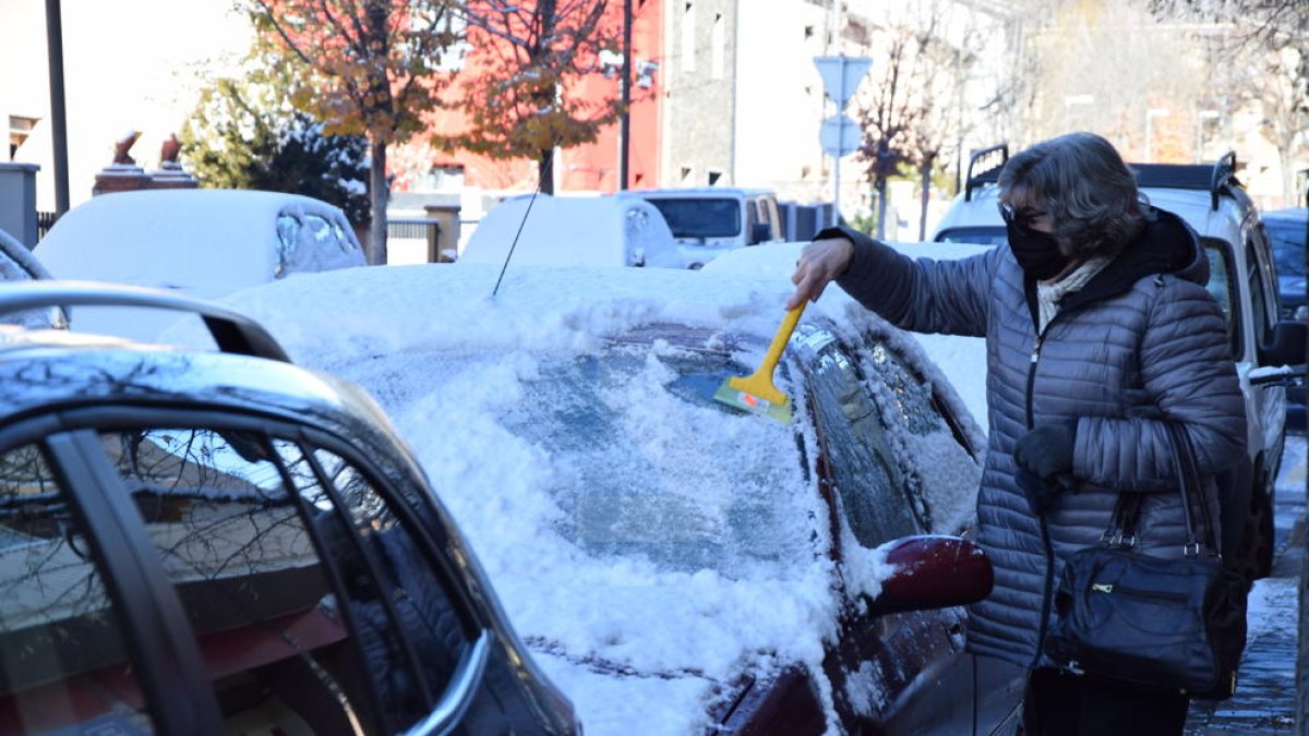 Neu a la Seu d'Urgell la setmana passada.