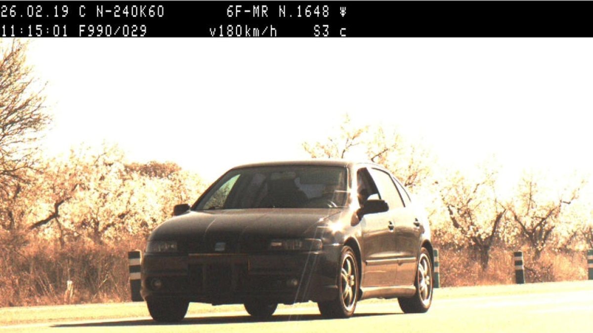 Pillado a 180 km/h por la N-240 en les Borges Blanques