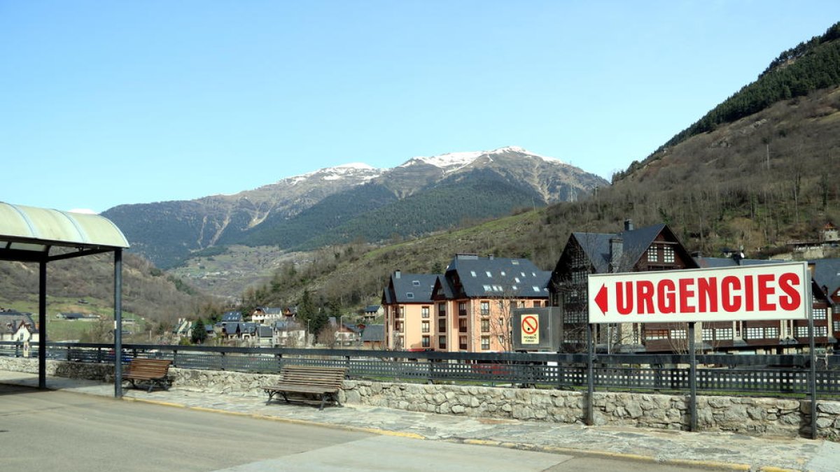 L'entrada d'urgències a l'Espitau Val d'Aran.