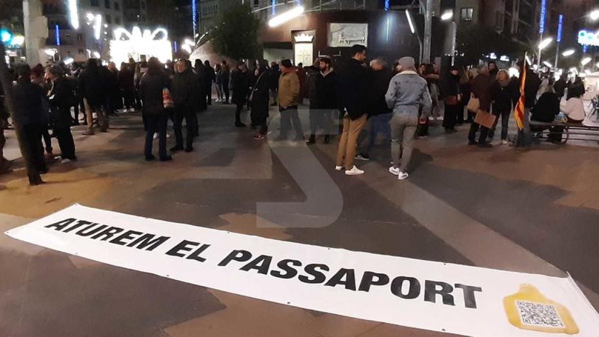 Concentració a Lleida contra el passaport covid