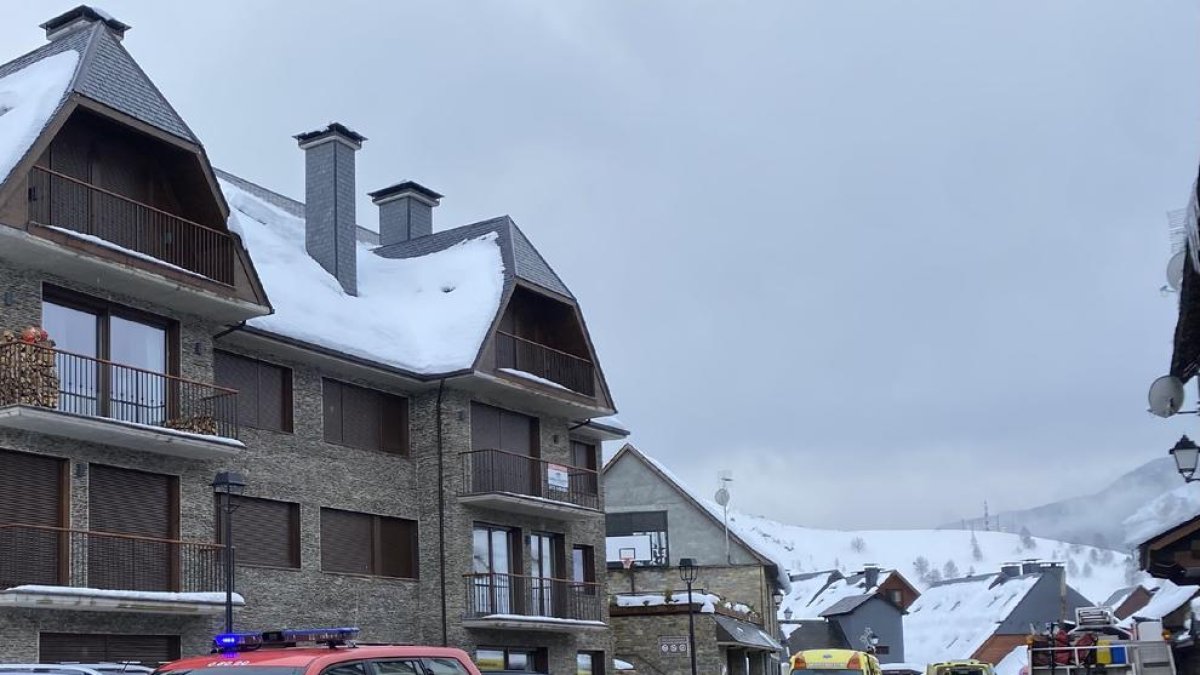 Imagen del dispositivo a primera hora de la tarde de ayer en Bagergue.