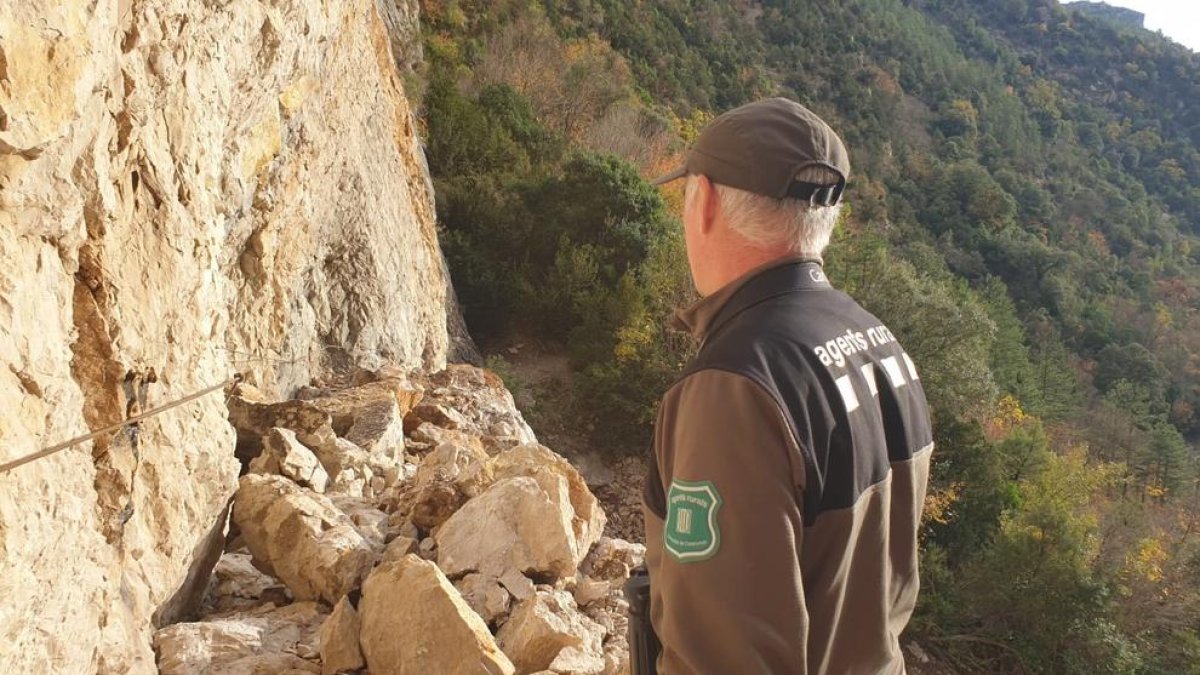 Imagen de archivo del último desprendimiento de rocas.