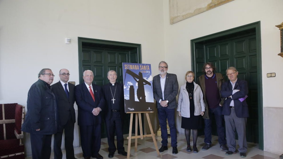 Moment de la presentació del cartell per a la Setmana Santa 2019.