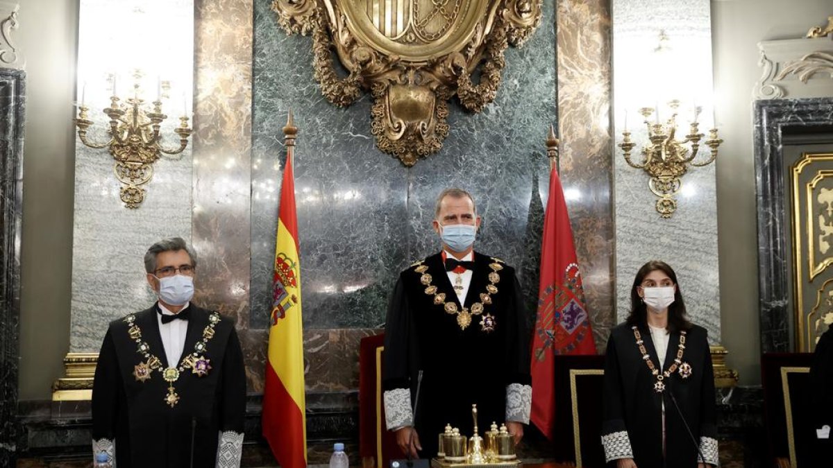 El rei obre el curs judicial marcat pel bloqueig en renovar el CGPJ