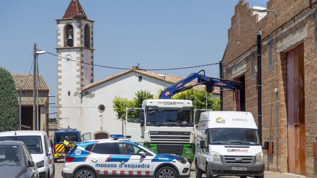 Imagen del accidente, en Vila-sana