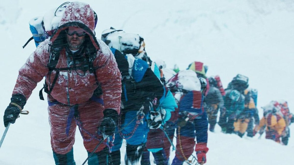 Imatge d’arxiu de la cua per coronar l’Everest.
