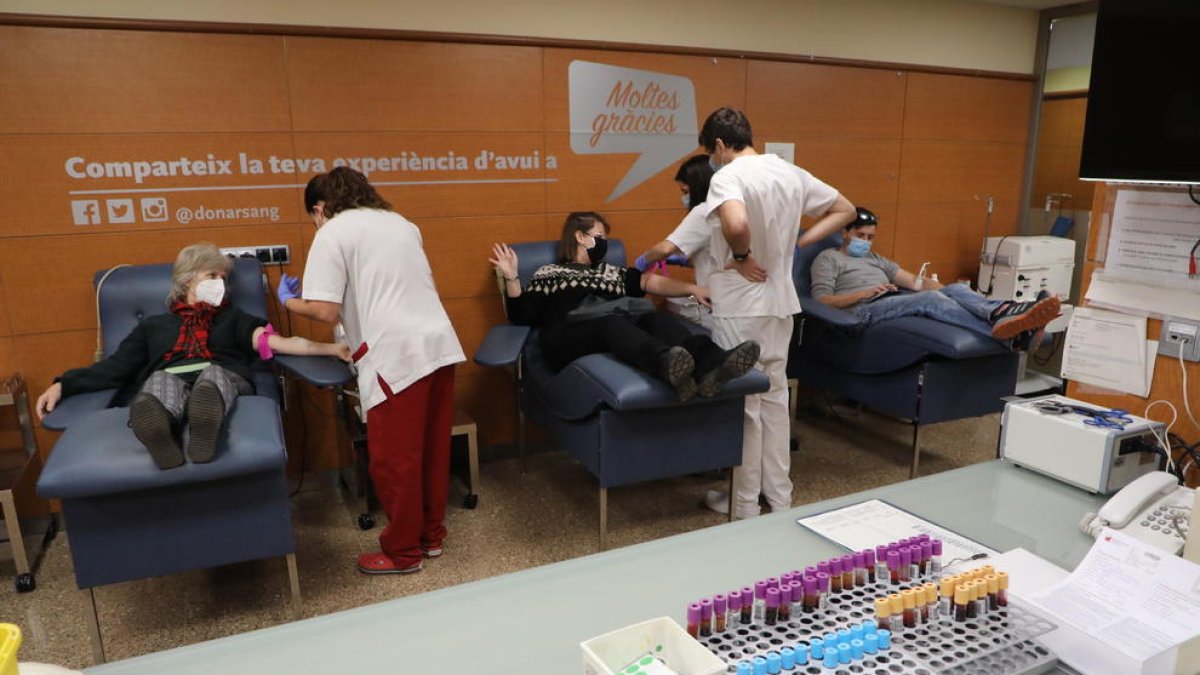 Els donants són rebuts amb una catifa roja.