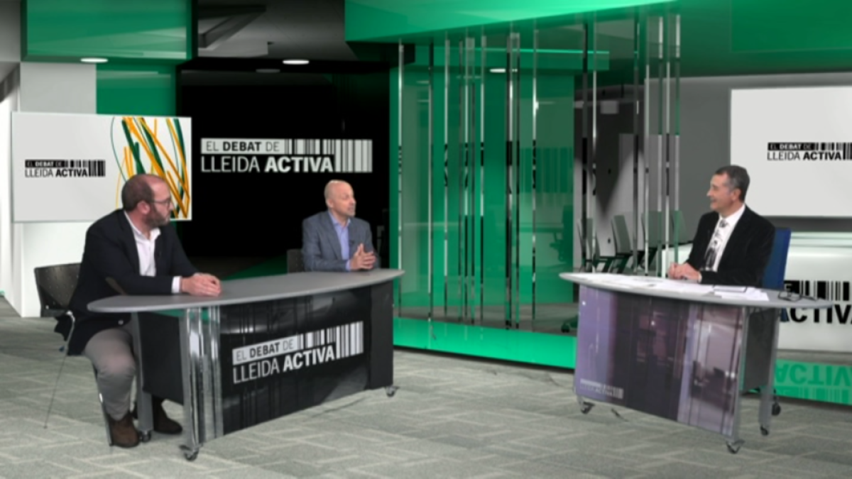 Un momento de la grabación del programa en Lleida TV.