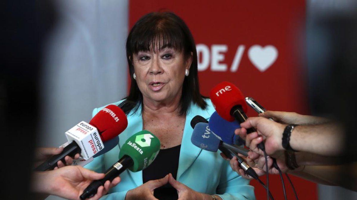La presidenta del PSOE, Cristina Narbona.
