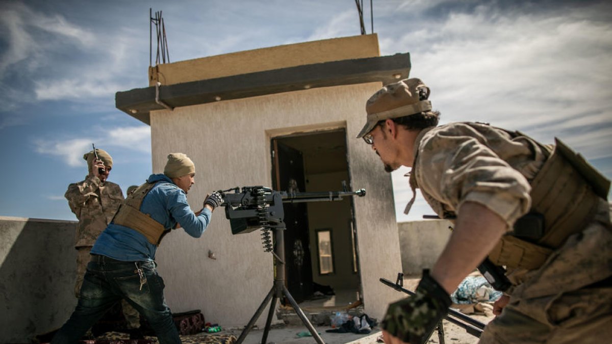 Imagen del conflicto bélico en Libia.